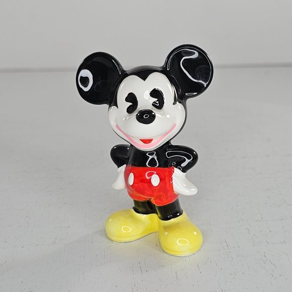 Vintage Disney Mickey Mouse Figurine Pie Eyed Japan - Picture 8 of 9